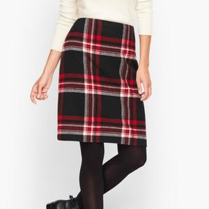 Talbots Wool Blend A-Line Skirt - Plaid